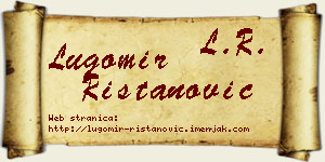 Lugomir Ristanović vizit kartica
